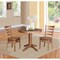 International Concepts Round 36 in Rd Top Pedestal Table, 2 Emily Chairs, Distressed Oak, 36 in W, 36 in L, 29.1 in H K42-36RT-27B-C617-2 - alternate 4